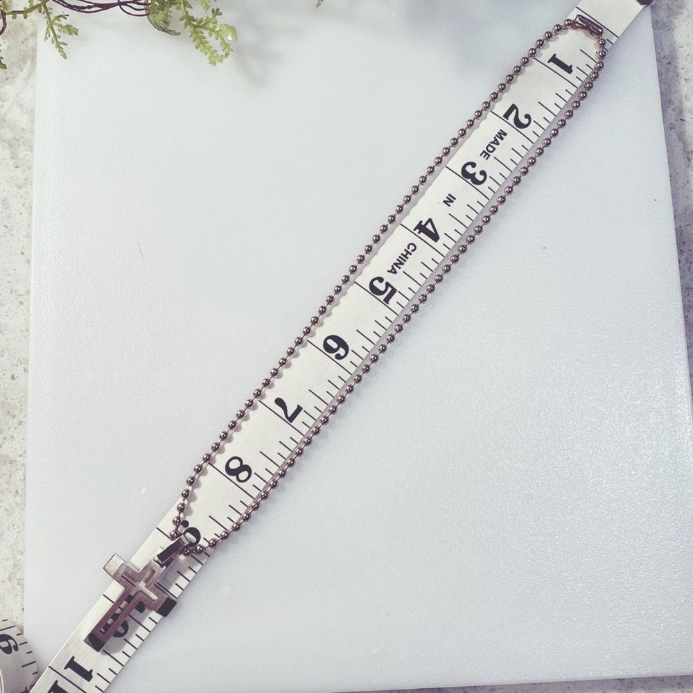 Stainless Steel Cross Necklace Jewelry Unisex - Picture 5 of 5